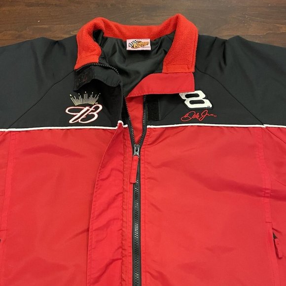 Winners Circle Dale Earnhardt Jr Budweiser Full Zip Jacket Womens Size Large Red - Picture 4 of 15